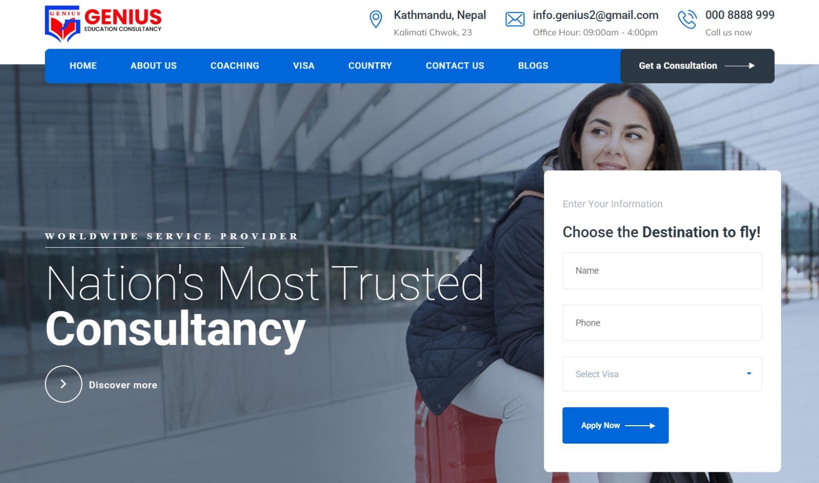 Designing a Digital Pathway for Genius Education Consultancy
